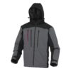Kurtka Wodoodporna DELTA PLUS TATRY kurtka zimowa na zimę ciepła ocieplana do pracy odzież robocza ochronna bhp panoply szara stalowa grafitowa czerwona czarna z kapturem
