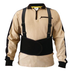 Pas Podtrzymujący DELTA PLUS CEINT04 roboczy ochronny bhp pas lędźwiowy wytrzymały wzmacniany z szelkami czarny na rzep