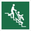 znak krzesło ewakuacyjne piktogram bhp ewakuacyjny do ewakuacji fotoluminescencyjny świecący w ciemności bhp świadectwo cnbop pib iso 7010 zielony znak bezpieczeństwa