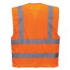 Siatkowa kamizelka ostrzegawcza Portwest C370 siatkowa przewiewna kamizelka robocza odblaskowa bhp do pracy wysokiej widoczności drogowa odzież robocza ochronna sklep siateczkowa pomarańczowa tył