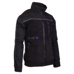 Bluza Robocza Polar Seven Kings Topaz polarowa bluza robocza ochronna do pracy odzież robocza sklep bhp na suwak ciemna czarna szara grafitowa z boku