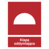 Znak Klapa Oddymiająca piktogram bezpieczeństwa przeciwpożarowy oznakowanie bezpieczeństwa pożarowego czerwone fotoluminescencyjne płyta pvc folia naklejka sklep bhp