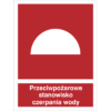 Znak przeciwpożarowe stanowisko czerpania wody piktogram bezpieczeństwa przeciwpożarowy oznakowanie bezpieczeństwa pożarowego czerwone fotoluminescencyjne płyta pvc folia naklejka sklep bhp