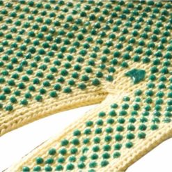 Rękawice antyprzecięciowe Cerva CHIFFCHAFF rękawiczki robocze ochronne mocne kevlarowe na przecięcia nakrapiane pvc sklep bhp nakropienie z bliska zielone