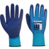 Rękawice ochronne Portwest AP80 rękawiczki ochronne do pracy robocze wodoodporne powlekane lateksem wytrzymałe mocne niebieskie