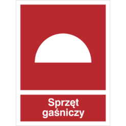 Znak Sprzęt Gaśniczy piktogram bezpieczeństwa przeciwpożarowy oznakowanie bezpieczeństwa pożarowego czerwone fotoluminescencyjne płyta pvc folia naklejka sklep bhp