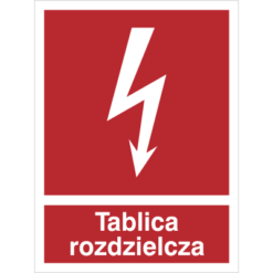 Znak Tablica Rozdzielcza piktogram bezpieczeństwa przeciwpożarowy oznakowanie bezpieczeństwa pożarowego czerwone fotoluminescencyjne płyta pvc folia naklejka sklep bhp