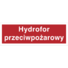 Znak Hydrofor Przeciwpożarowy piktogram bezpieczeństwa przeciwpożarowy oznakowanie bezpieczeństwa pożarowego czerwone fotoluminescencyjne płyta pvc folia naklejka sklep bhp