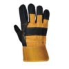 Rękawice ze skóry meblowej Portwest A200 skórkowe ochronne robocze do pracy dla kierowcy dla operatora mocne żółte czarne wzmacniane sklep bhp odzież robocza środki ochrony strona wierzchnia