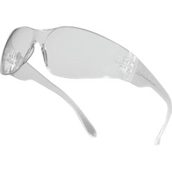 Okulary Ochronne Delta Plus BRAVA2 Clear Przezroczyste okulary do pracy robocze ochronne przeciwodpryskowe przezroczyste poliwęglan jednoczęsciowe 1 ft f