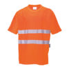 T-shirt Ostrzegawczy Portwest S172 Cotton Comfort koszulka na krótki rękaw odblaskowa drogowa podkoszulek z odblaskiem mocny bawełniany z taśmą odblaskową 20471 2 klasa odzież robocza ochronna ciuchy robocze sklep bhp pomarańczowa