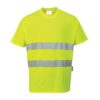T-shirt Ostrzegawczy Portwest S172 Cotton Comfort koszulka na krótki rękaw odblaskowa drogowa podkoszulek z odblaskiem mocny bawełniany z taśmą odblaskową 20471 2 klasa odzież robocza ochronna ciuchy robocze sklep bhp żółta