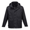 Kurtka 3 w 1 Portwest S507 Argo Wielosezonowa przeciwdeszczowa ocieplana całoroczna z wypinanym polarem z kapturem regulowanym wiatrówka modułowa korporacyjna do nadruku odzież robocza ochronna sklep bhp czarna 1