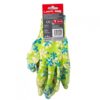 Rękawice Ochronne Damskie Lahti PRO L2204 rękawiczki robocze ochronne do pracy ogrodnicze damskie dla kobiet w kwiaty zielone wampirki powlekane nitrylem na karcie