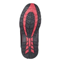 Półbuty Ochronne LAHTI PRO L30402 SB buty robocze do pracy bezpieczne z blachą z podnoskiem skórzane skórkowe czarne czerwone adidasy wygodne prżód antypoślizgowe podeszwa