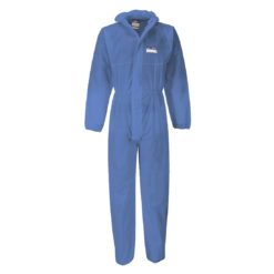 Kombinezon BIZTEX SMS TYP5/6 Portwest ST30 50 szt. materiałowy niebieski na suwak jednorazowy z kapturem odzież ochronna chemoodporny lakierniczy antystatyczny antyelektrostatyczny odzież bhp ochronna robocza sklep bhp granatowy