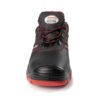 Półbuty Ochronne RED MAX-POPULAR S1 SRC buty robocze bezpieczne do pracy z podnoskiem z blachą nadlany nosek dla brukarzy budowlańców czarno czerwone sklep bhp przód