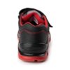 Sandały Ochronne RED MAX-POPULAR S1 SRC buty robocze ochronne bezpieczne obuwie bhp do pracy na rzep z podnoskiem z blachą czarne czerwone skórzane skórkowe sklep bhp tył