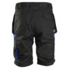 Szorty robocze Seven Kings Topaz bermudy spodnie krótkie spodenki do pracy monterskie letnie na ciepło na lato wytrzymałe odzież robocza bhp system z kieszeniami czarne grafitowe granatowe niebieskie tył