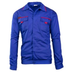 Bluza Ochronna Polstar MAX-POPULAR do pracy odzież robocza ochronna ciuchy sklep bhp uniform z kołnierzykiem z kieszeniami niebieska przód