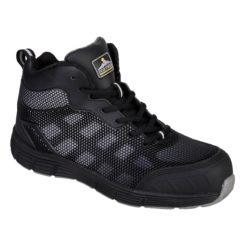 Trzewiki Ochronne PORTWEST FC15 Metal-Free buty robocze obuwie bezpieczne do pracy z podnoskiem kompozytowym antyprzebiciowe wkładka podeszwa gumowa antystatyczne z noskiem z blachą czarne szare