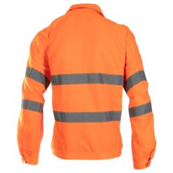 Bluza ostrzegawcza BRIXTON FLASH pomarańczowa do pracy ochronna robocza odblaskowa z odblaskami dla drogowców wysokiej widoczności pomarańczowa sklep bhp tył