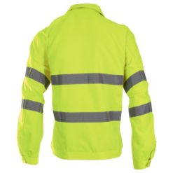 Bluza ostrzegawcza BRIXTON FLASH żółta do pracy ochronna robocza odblaskowa z odblaskami dla drogowców wysokiej widoczności żółta sklep bhp tył