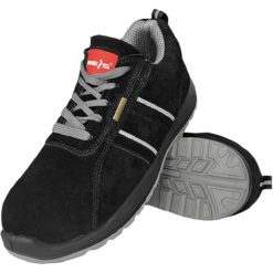 Półbuty Robocze REIS BRPERU SB obuwie do pracy buty bezpieczne z twardym noskiem podnoskiem antypoślizgowe czarno szare z blachą adidasy
