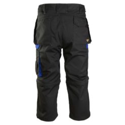 Spodnie robocze 3/4 SEVEN KINGS Topaz do pracy ochronne bermudy spodenki krótkie spodnie za kolana 3/4 rybaczki dla budowlańców z kieszeniami mocne bhp czarne grafitowe niebieskie granatowe system bhp sklep internetowy tył