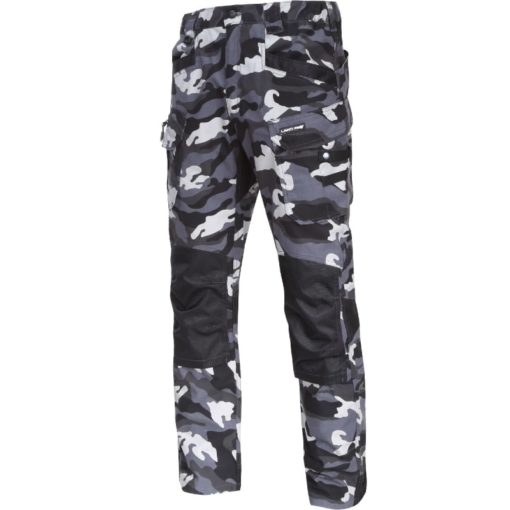 Spodnie robocze LAHTI PRO L40514 Slim-Fit Moro w pas do pasa bojówki camo białe szare czarne ochronne do pracy sklep bhp nowość slimowane