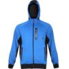 Bluza robocza z kapturem LAHTI PRO L40127 Niebieska bluzka do pracy ciepła na suwak z suwakiem długi rękaw bawełniana wygodna ze ściągaczem niebieska sklep bhp odzież ochronna dla pracownika z przodu wiatroszczelna