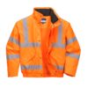 Kurtka ostrzegawcza PORTWEST RT62 BOMBER bomberka kurtka robocza ochronna wysokiej widoczności bhp sklep zapinana kołnierz polarowy dla drogowców z kapturem przeciwdeszczowa wodoodporna pomarańczowa
