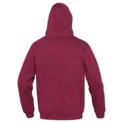 Bluza robocza DELTA PLUS LECCO 3 kolory do pracy ciepła z kapturem burgundowa czerwona winna z napisem bhp sklep panoply tył