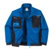 Bluza robocza PORTWEST T703 WX3 do pracy robocza ochronna kurtka płócienna bhp sklep z kołnierzykiem dopasowana nowoczesna ergonomiczna odzież dla pracowników zasuwana niebieska czarna rozpięta