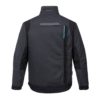 Bluza robocza PORTWEST T703 WX3 do pracy robocza ochronna kurtka płócienna bhp sklep z kołnierzykiem dopasowana nowoczesna ergonomiczna odzież dla pracowników zasuwana czarna tył