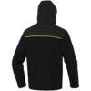 Kurtka Softshell DELTA PLUS HORTEN2 3 kolory do pracy ochronna wiatrówka lekka ciepła wodoodporna wodoszczelna przeciwdeszczowa z kapturem 5 kieszeni odzież bhp sklep czarna żółta tył