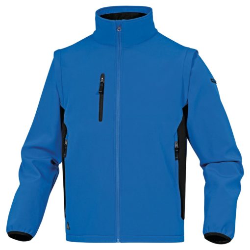 Kurtka Softshell DELTA PLUS MYSEN2 4 kolory do pracy robocza lekka wiatrówka bez kaptura z kieszeniami dwukolorowa na bluza odzież robocza ciuchy bhp sklep niebieska czarna