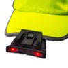 Latarka LED PORTWEST PA72 do czapki lub hełmu lampka ledowa światełko do ładowania usb dioda ledowa na zapięcie czarna 2 tryby świecenia usb odzież bhp zapinka świecąca na czerwono