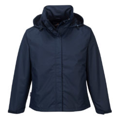 Damska Kurtka Korporacyjna PORTWEST S509 lekka dla kobiet firmowa kurtka robocza ochronna do pracy dla pracowników elegancka przeciwdeszczowa z kapturem do nadruku korporacja sklep bhp przód granatowa