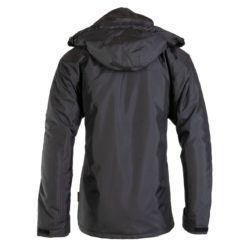 Kurtka Ocieplana BENEFIT AL do pracy ochronna robocza bhp kurtka ciepła zimowa na zimę dla pracowników parka z kapturem wodoodporna z kieszeniami czarna sklep bhp tył