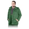 Kurtka Robocza Ocieplana REIS KMO-LONG parka długa ciepła na zimę zimowa z ociepliną dla pracowników ochronna odzież bhp sklep system z kieszeniami z kapturem zielona