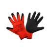 Rękawice Ochronne Ocieplane LAHTI PRO L2510 do pracy ochronne ciepłe akrylowe dzianinowe z powleczeniem czarnym lateks rękawiczki do pracy sklep bhp pomarańczowe czerwone czarne na zimę zimowe