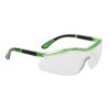 Okulary ochronne PORTWEST PS34 Neon do pracy ochronne przeciwodpryskowe na odpryski wytrzymałe środki ochrony indywidualnej sportowe regulowane wygodne bhp sklep system zielone czarne przezroczyste