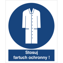 stosuj fartuch ochronny do pracy piktogram bhp niebieski znak bhp sklep system znaki bezpieczeństwa i higieny pracy