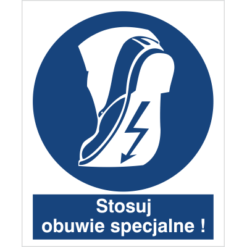stosuj obuwie specjalne do pracy piktogram bhp niebieski znak bhp sklep system znaki bezpieczeństwa i higieny pracy