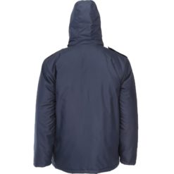 Kurtka robocza ocieplana LAHTI PRO L40928 na zimę zimowa ciepła przeciwdeszczowa do pracy dla pracowników mocna śliska odzież robocza bhp sklep system granatowa tył