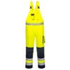 Ogrodniczki ostrzegawcze PORTWEST TX52 Dijon szwedy szwedzkie na szelki z szelkami spodnie ochronne robocze bhp sklep system internetowy wysokiej widoczności z kontrastem do pracy żółte granatowe