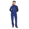 Damskie spodnie robocze CERVA MAX LADY ochronne robocze ubranie uniform dla kobiet kobiecy damski babskie bhp system internetowy sklep dopasowane odporne na przetarcia z kieszeniami niebieskie odzież robocza niebieskie granatowe czarne na modelce ubranie