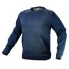 Bluza robocza NEO TOOLS 81-512 ochronna robocza ciepła sprany jeans kangurka z kieszenią przelotową dla pracowników odzież robocza bhp sklep system internetowy granatowa