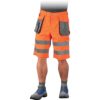 Spodenki robocze ostrzegawcze LH-FMNX-TS do pracy ochronne spodenki spodnie krótkie do kolan ostrzegawcze odblaskowe wytrzymałe bhp dla pracownika dla drogowców z kieszeniami bhp sklep system internetowy pomarańczowe szare